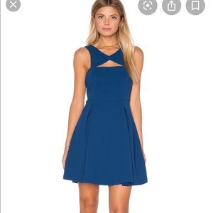 BCBG blue cutout dress with tag